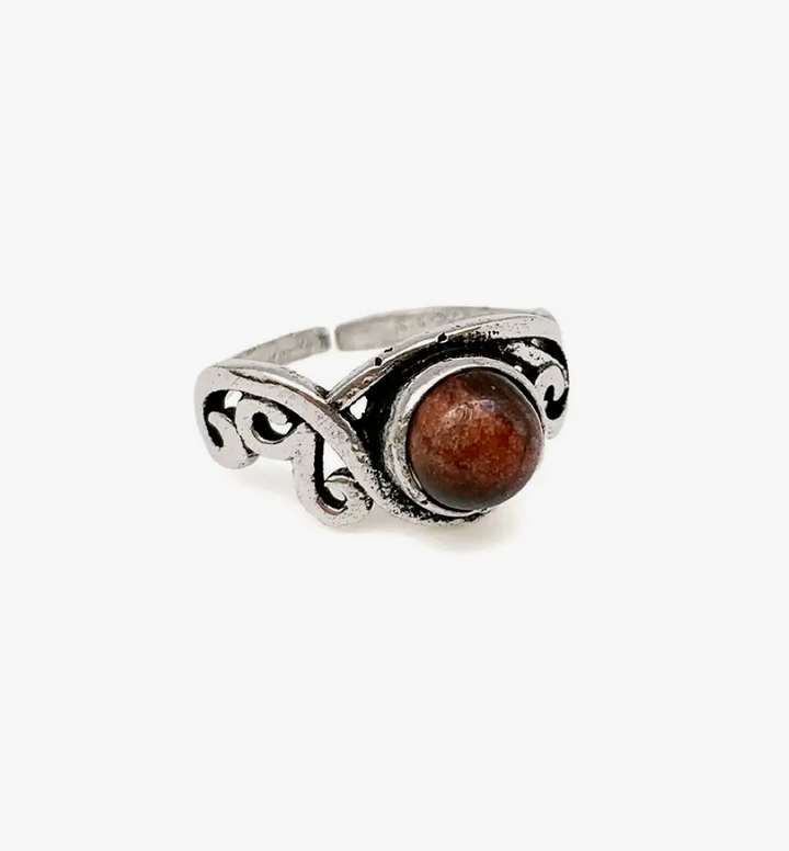 Dainty Gemstone Ring - Silver