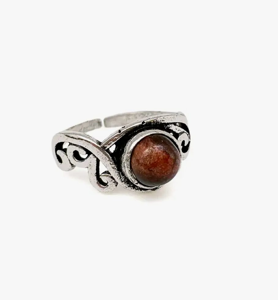 Dainty Gemstone Ring - Silver