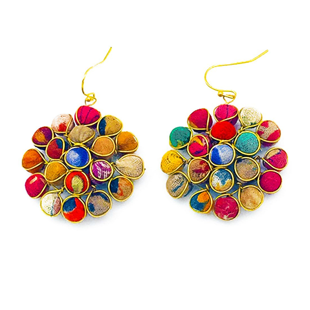 Aasha Beaded Disc Earrings