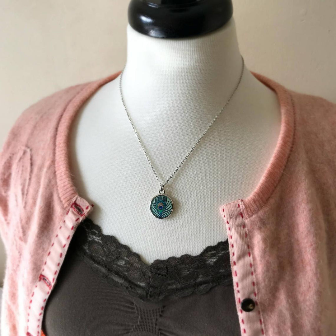 Seed & Sky Peacock Necklace