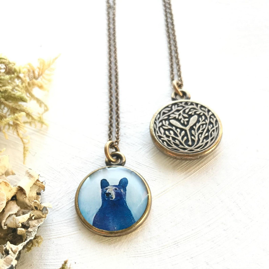Seed & Sky Black Bear Necklace