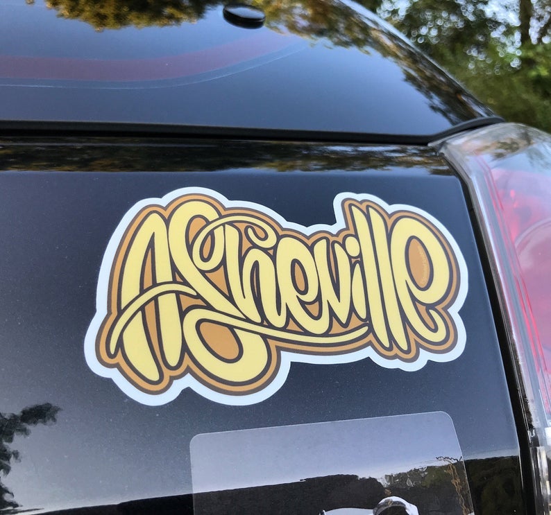 Asheville Lettering Sticker