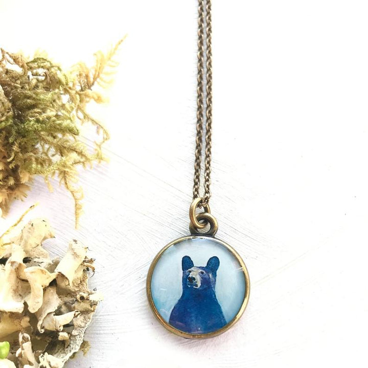 Seed & Sky Black Bear Necklace