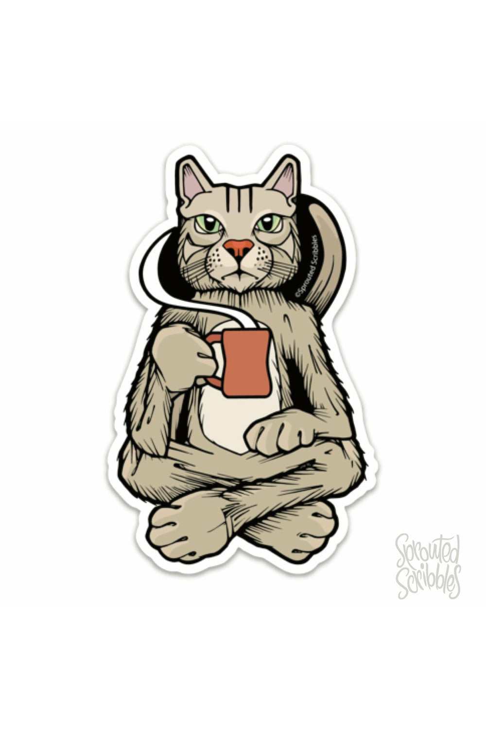 Coffee Cat Sticker