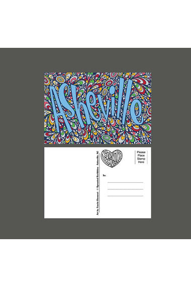 Asheville Whimsical Postcard