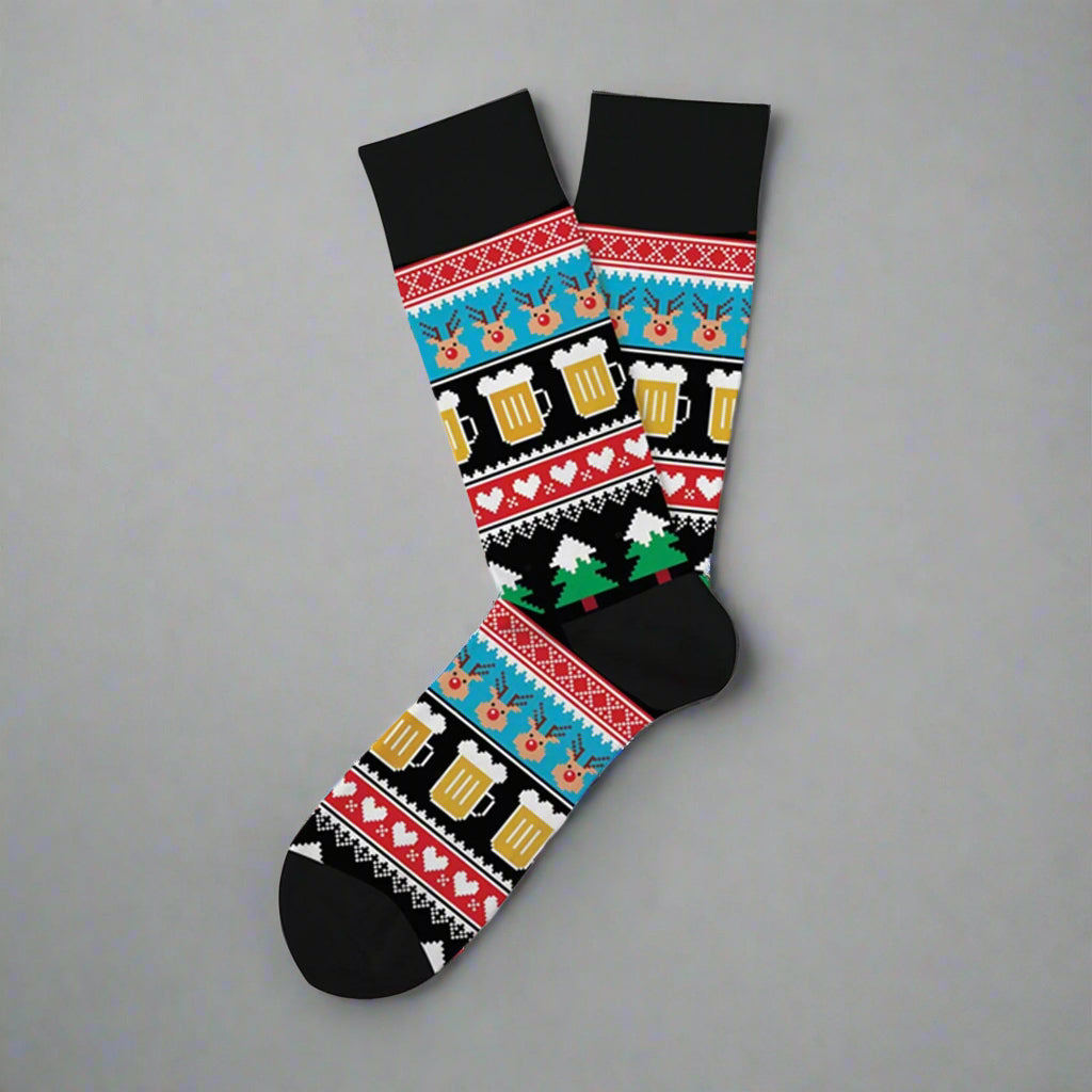 'Beer Fairisle' Christmas Socks