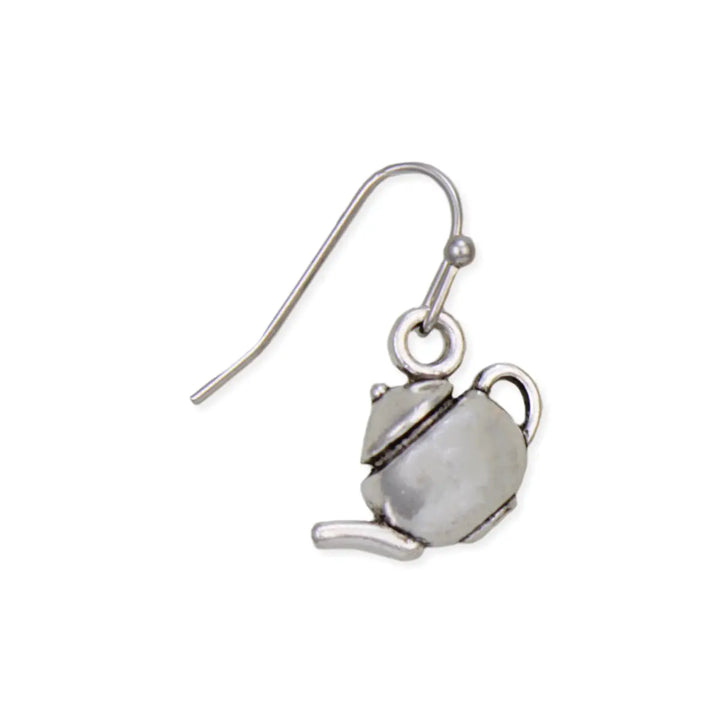 Silver Teapot Earring