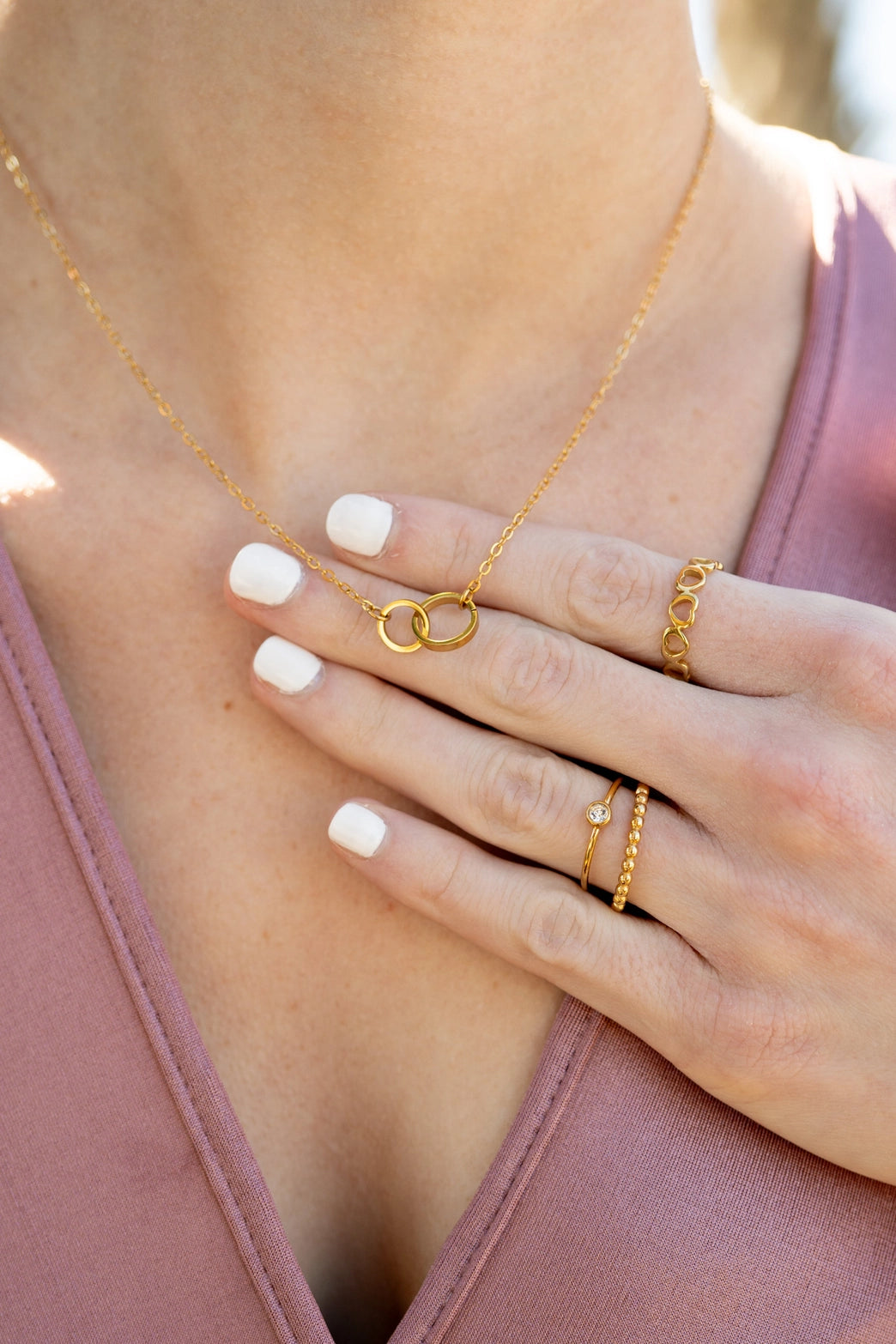 Enterlocked Rings Interlocked Rings Necklace – Charmed Boutique