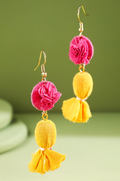 Cotton Wrap Dangle Earrings