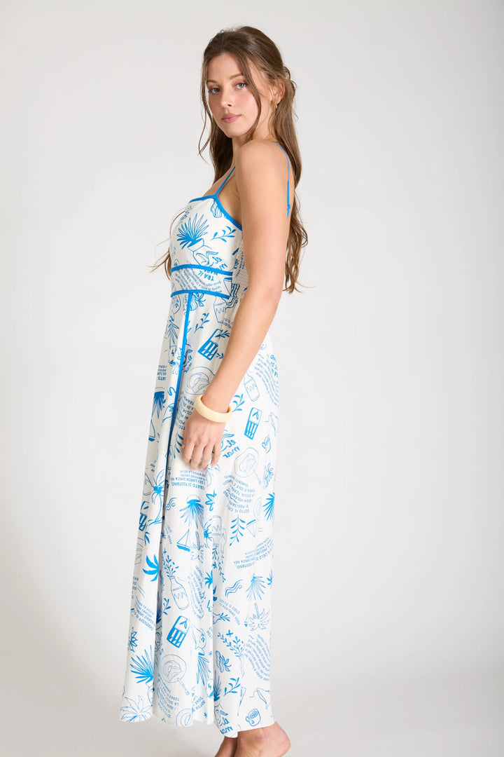 Positano Beach Print Dress