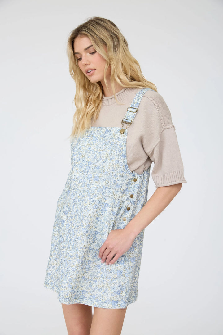 Floral Print Overall Dress