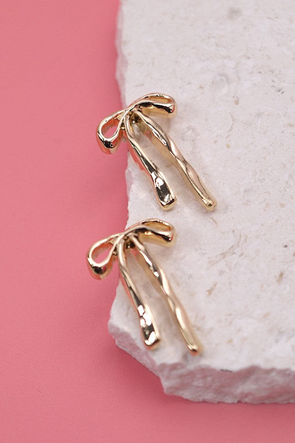 Graceful Ribbon Studs