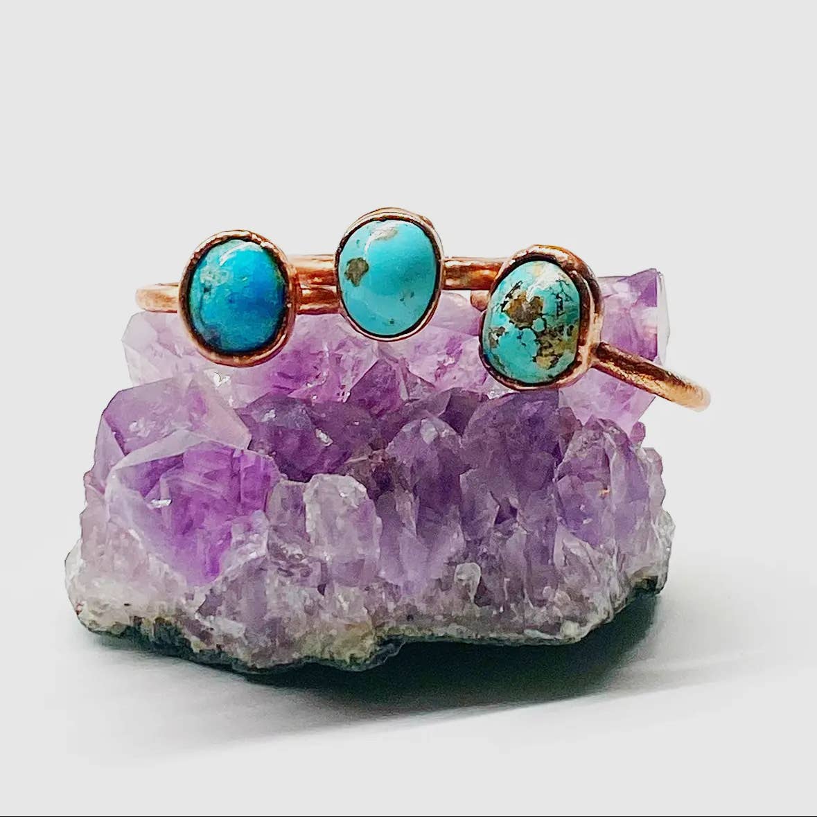 Southwest Turquoise + Copper Ring