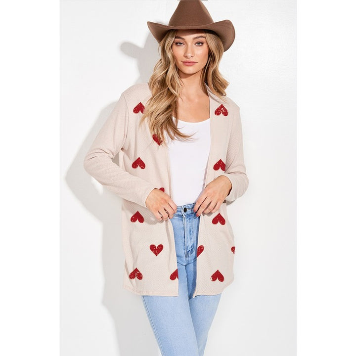 Allover Hearts Cardigan