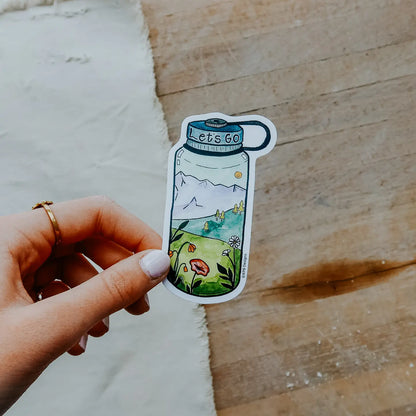 'Let's Go Waterbottle' Sticker