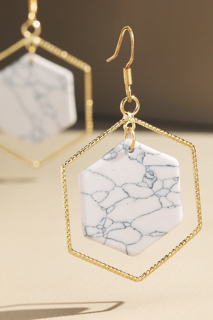 Hexagon Stone Dangle