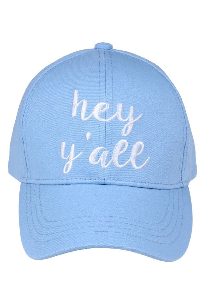 'Hey Y'all' Embroidered Cap