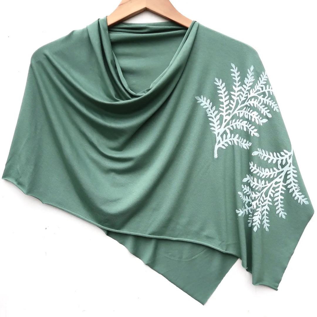 Hand Printed Lightweight Poncho