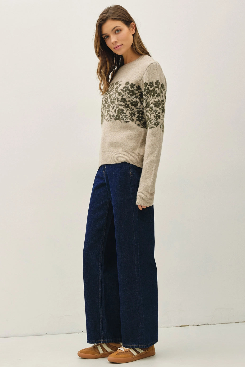 Floral Stripe Sweater