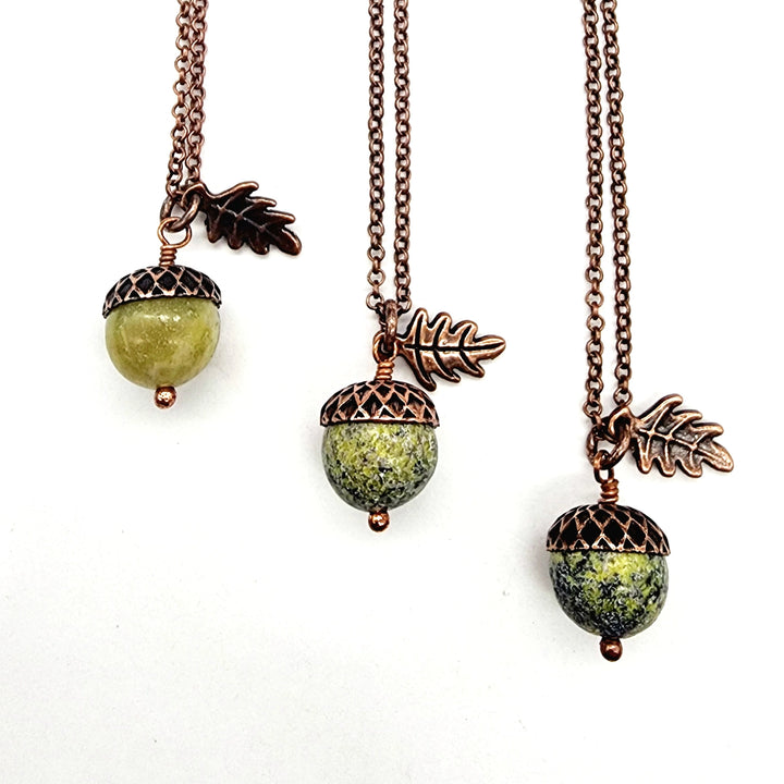 Australian Jade Acorn Necklace
