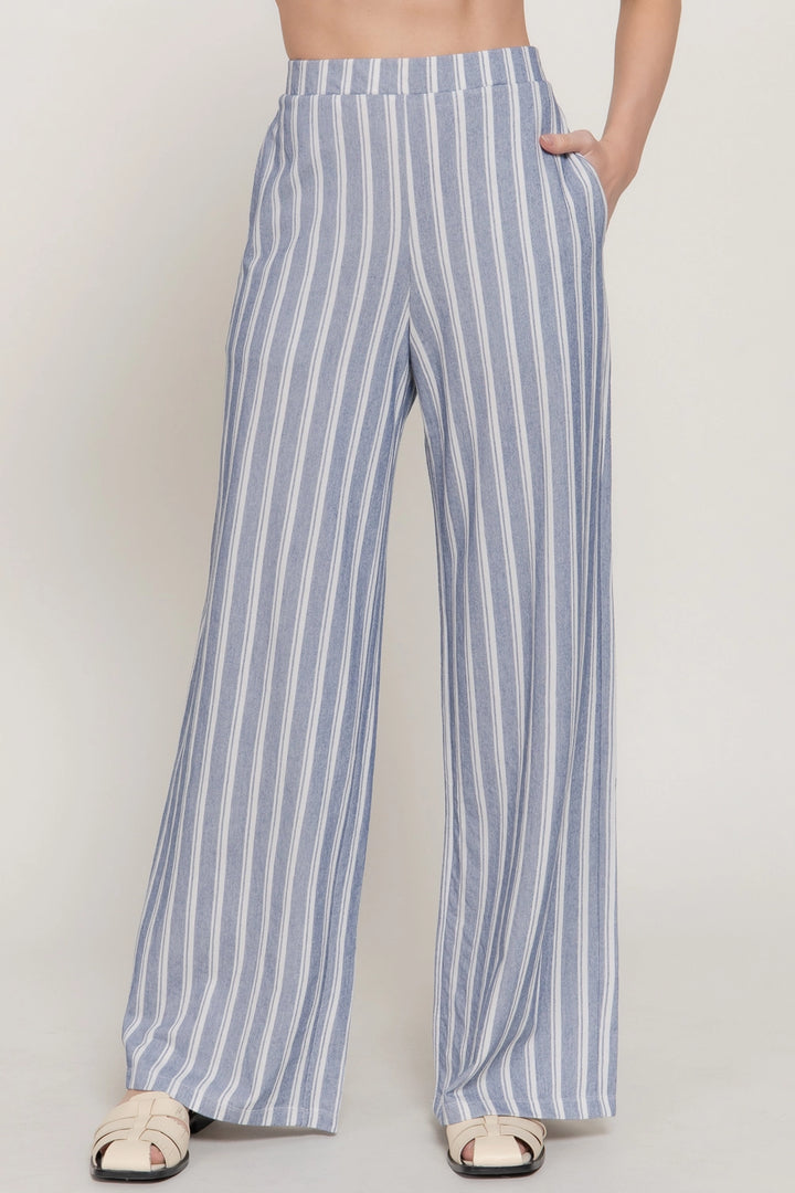 Straight Leg Striped Pants