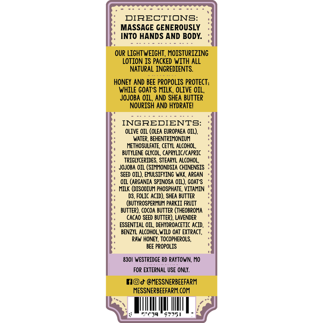 Lavender Oatmeal - Milk and Honey Lotion 8oz