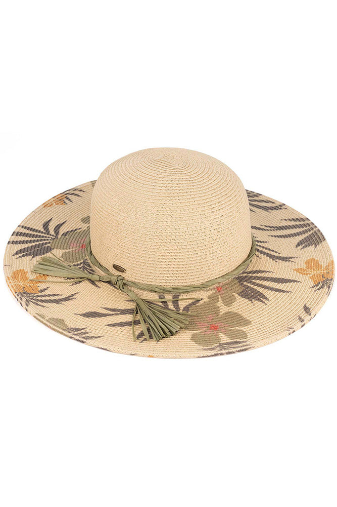 Floral Wide Brim Hat