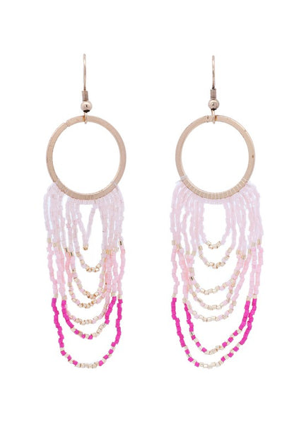 Ring With Beaded Fringe Dangle