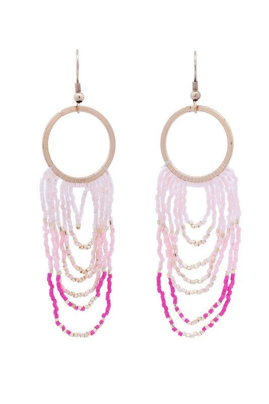 Ring With Beaded Fringe Dangle