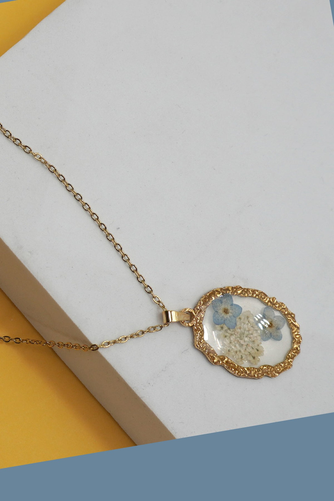 Pressed Flower Necklace Collection