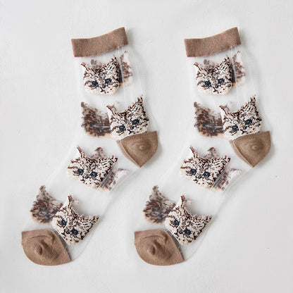 Cute Cat Sheer Socks
