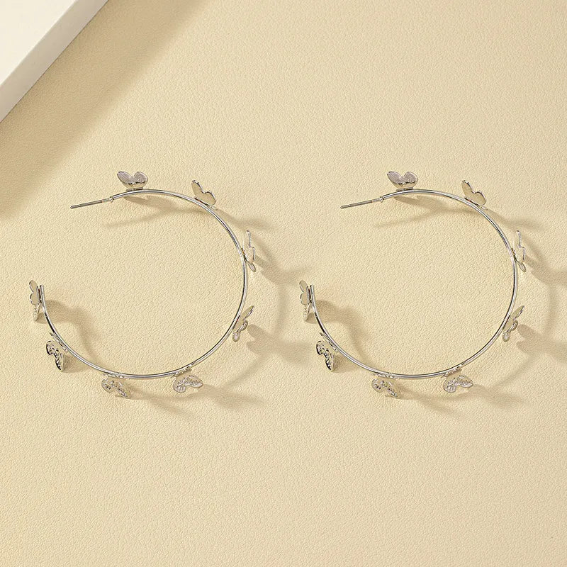 Thin Butterfly Hoops
