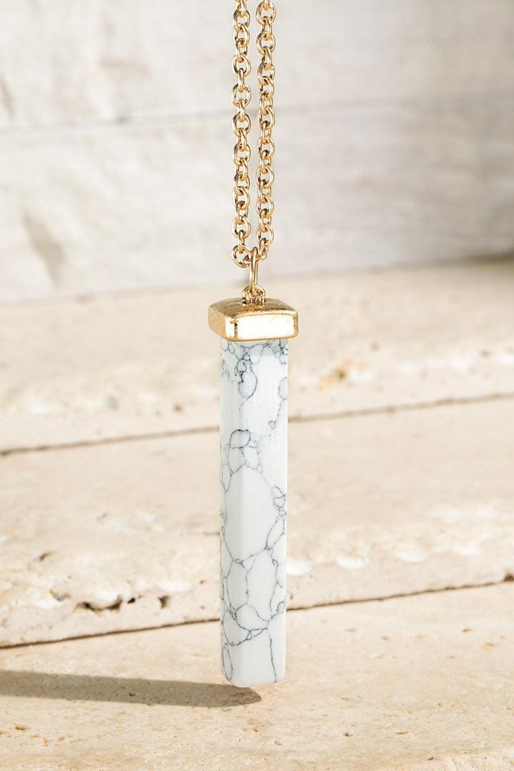 Natural Stone Bar Pendant