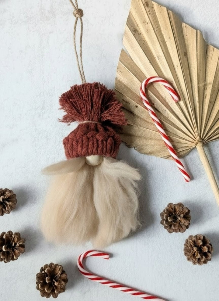 Macramé Gnome Ornaments
