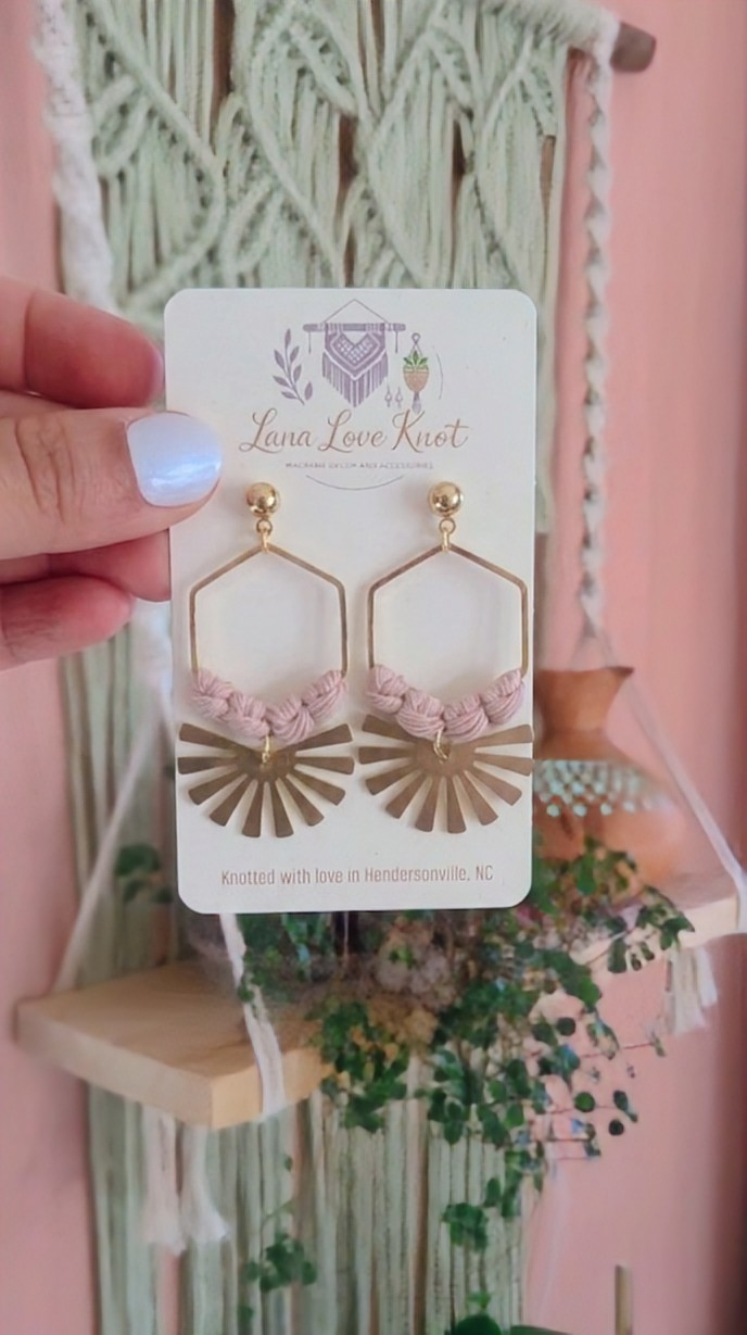 Hexa-Sun Hang Macramé Dangles