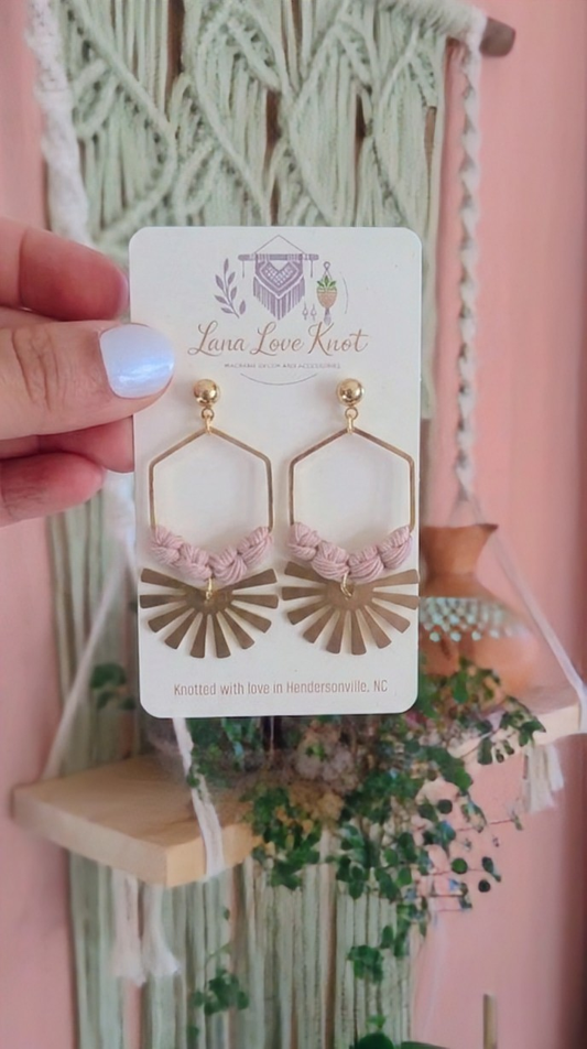 Hexa-Sun Hang Macramé Dangles