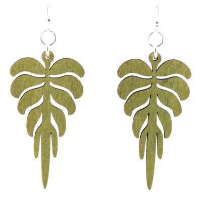 Pine Leaf - Laser Cut Wooden Earring