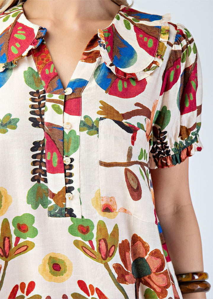 Vibrant Design Mini Dress