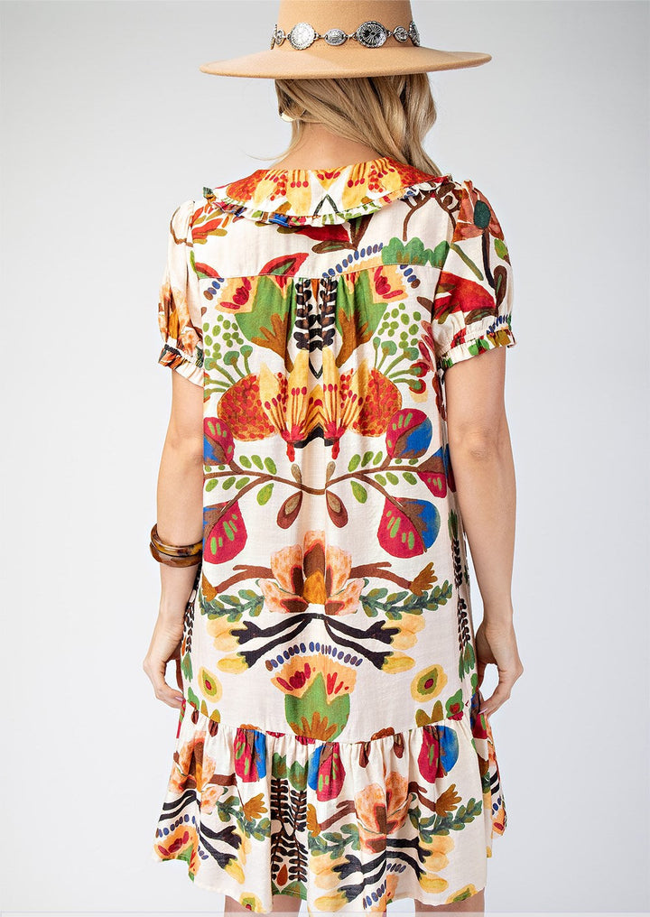 Vibrant Design Mini Dress