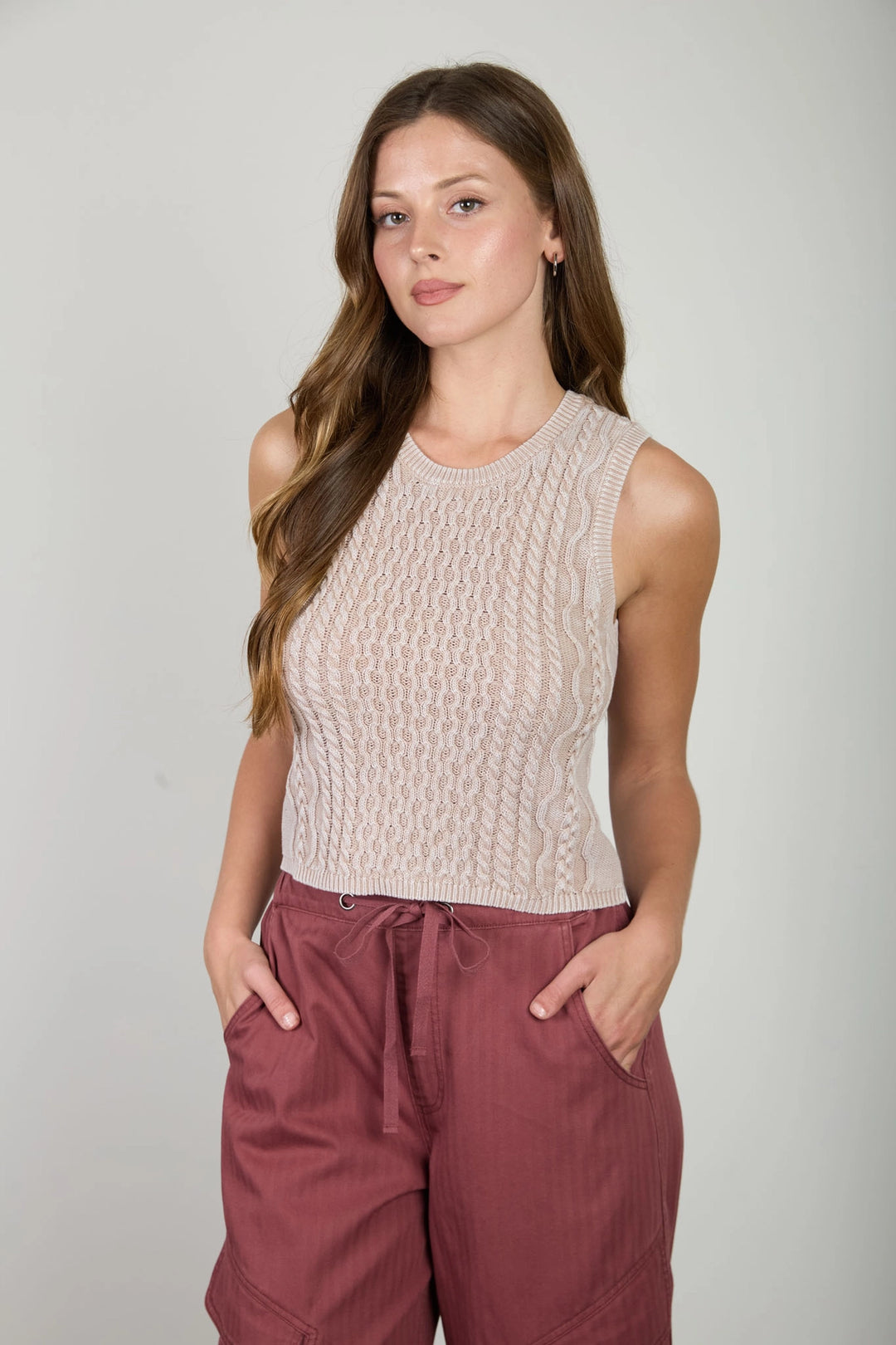 Cable Knit Summer Top
