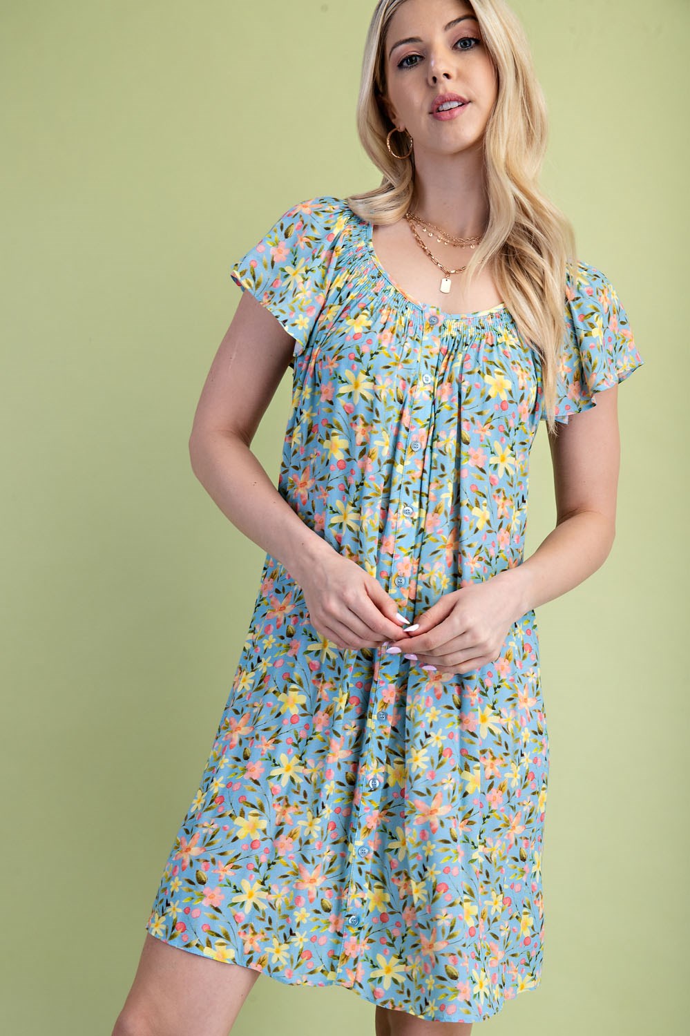 Dainty Floral Mini Dress