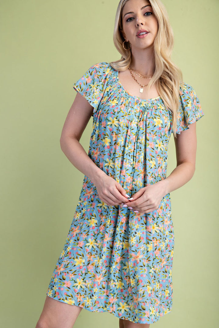 Dainty Floral Mini Dress