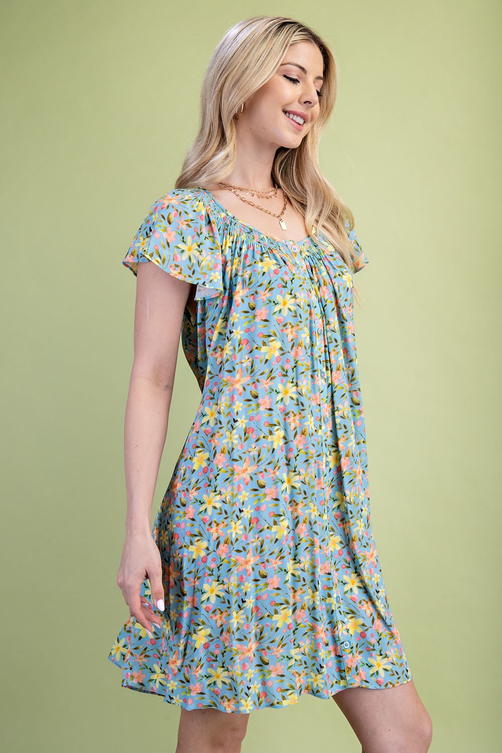 Dainty Floral Mini Dress