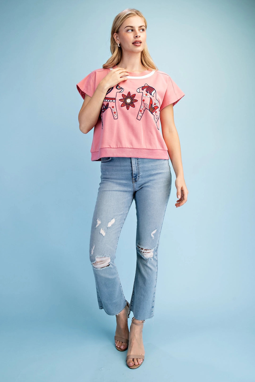 Horse + Floral Top