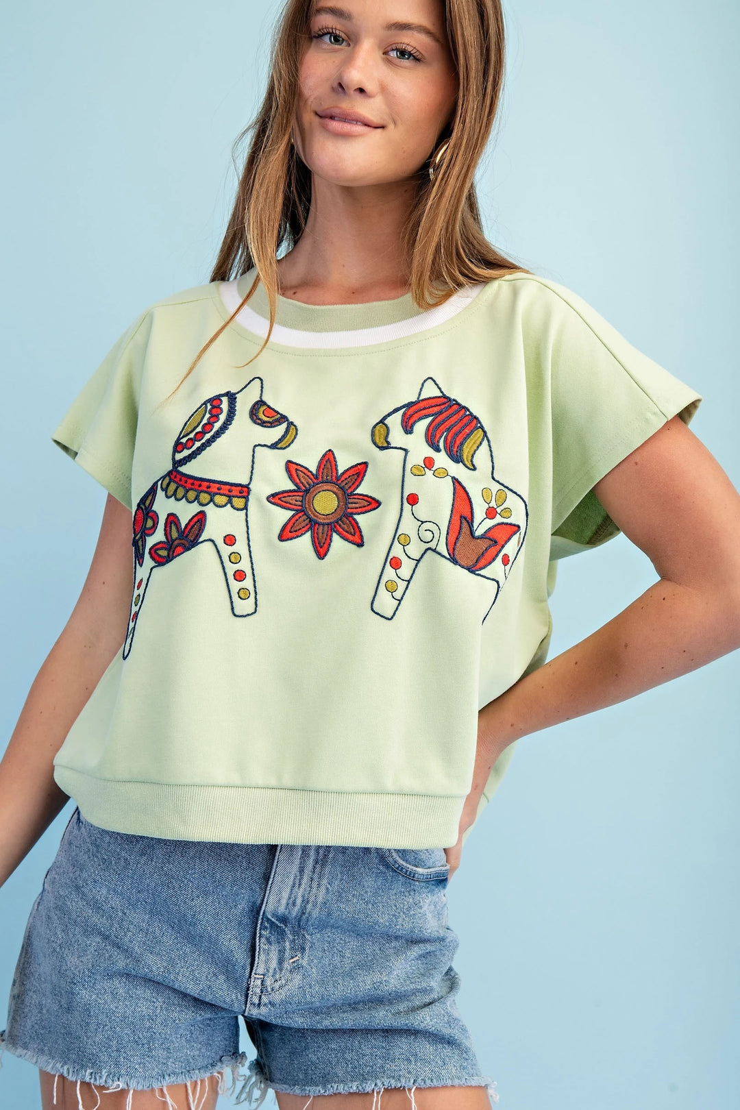 Horse + Floral Top