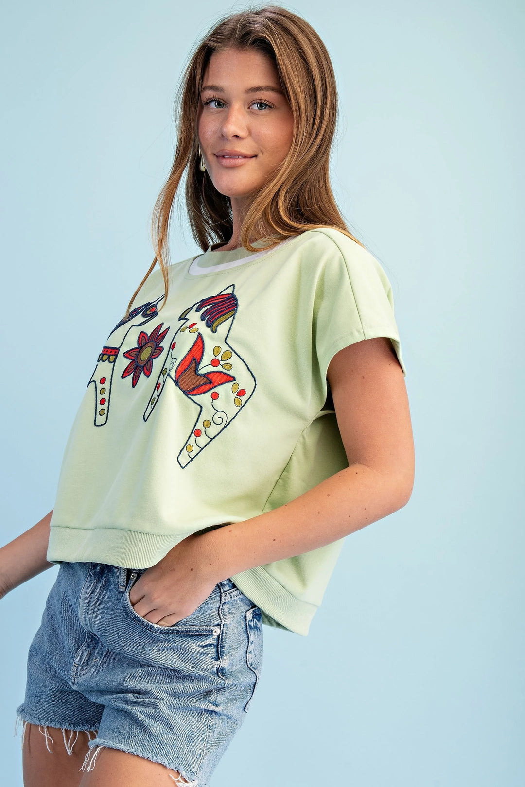 Horse + Floral Top