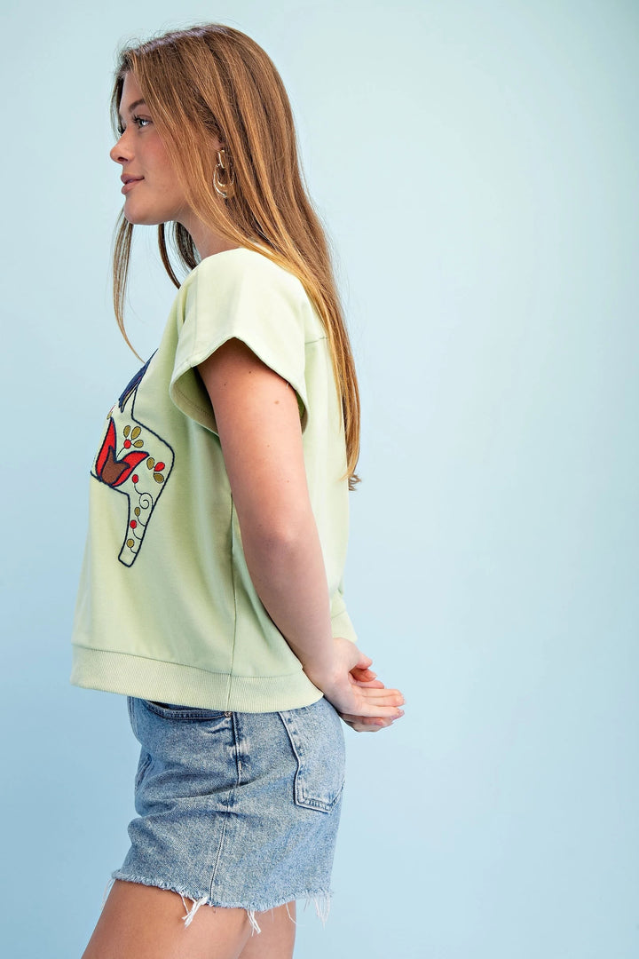 Horse + Floral Top