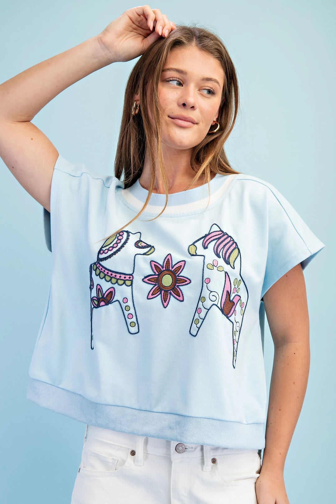 Horse + Floral Top