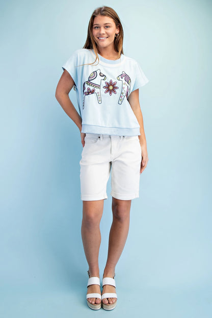 Horse + Floral Top