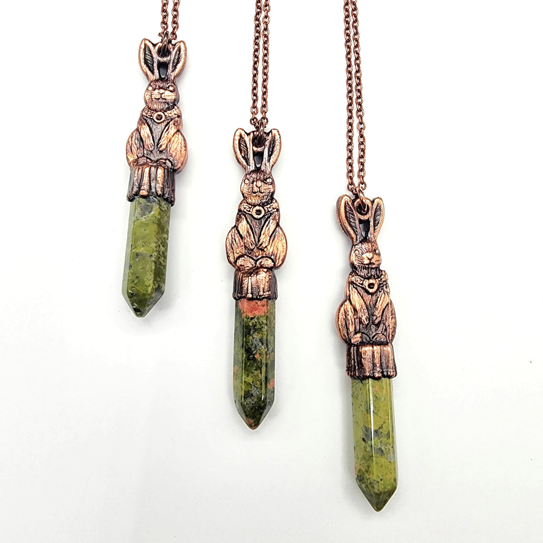 Unakite Rabbit Necklace